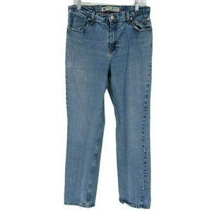 Harley Davidson HD Straight Leg Jeans 12 Light Wash Distressed Cotton Denim Blue